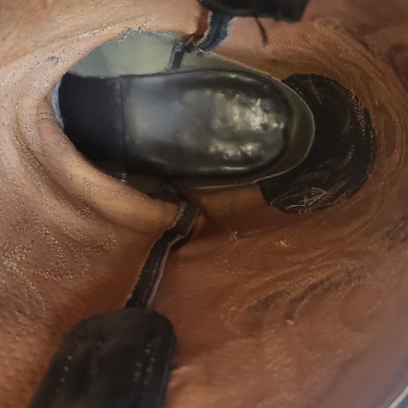 TONY LAMA Cowboy / Western Boots  Genuine Leather Black Men’s Size 10 D 7926 - Picture 12 of 15